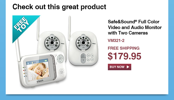 Safe&Sound® Full Color Video and Audio Monitor with Two Cameras - VM321-2  - NOW $179.95 - FREE SHIPPING 