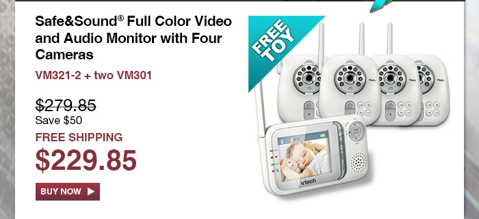 Safe&Sound® Full Color Video and Audio Monitor with Four Cameras - VM321-2 + two VM301  - WAS $279.85, NOW $229.85 (SAVE $50) - FREE SHIPPING 