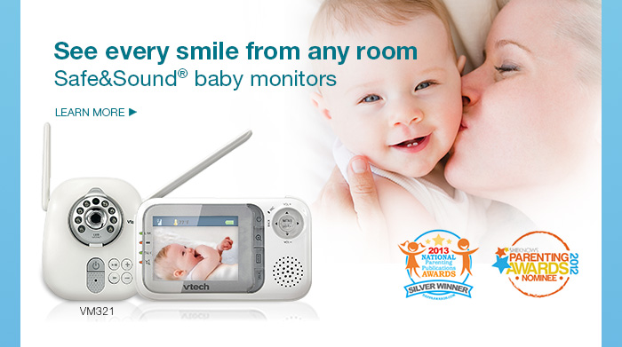 See every smile from any room
Safe&Sound® baby monitors