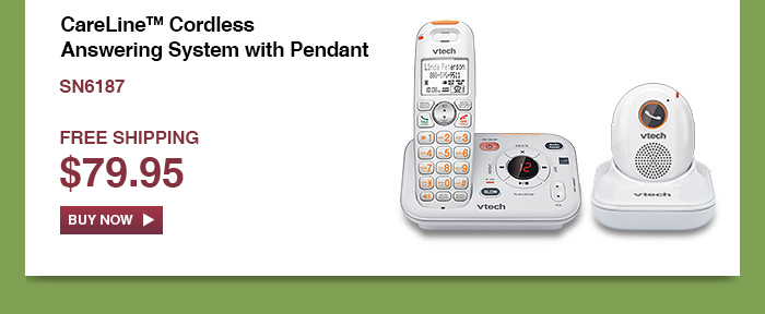 CareLine&trade; Cordless Answering System with Pendant - SN6187  - NOW $79.95 - FREE SHIPPING 