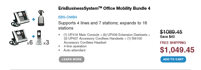 ErisBusinessSystem™ Office Mobility Bundle 4 - EBS-OMB4 - WAS $1,089.45 - NOW $1,049.45 - FREE SHIPPING