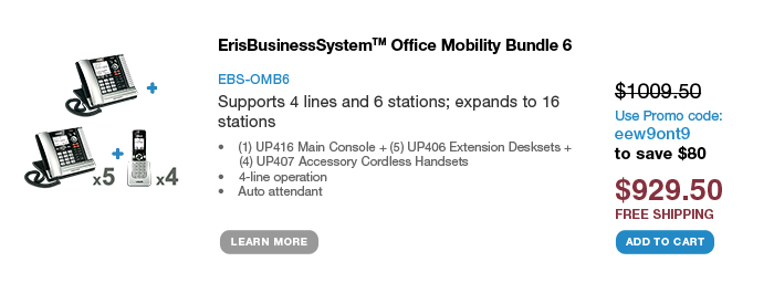 ErisBusinessSystem™ Office Mobility Bundle 6 - EBS-OMB6 - WAS $1,009.50 - NOW $929.50 - FREE SHIPPING