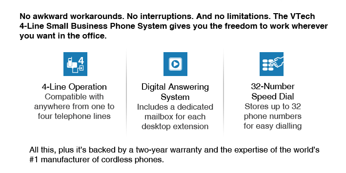 All this, plus it’s backed by a two-year warranty and the expertise of the world’s #1 manufacturer of cordless phones.