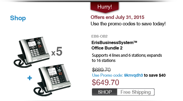 ErisBusinessSystem™ Office Bundle 2
 - EBS-OB2
 - WAS $689.70
 - Use Promo code: 9knvqdh3 to save $40
 - NOW $649.70
 - FREE SHIPPING