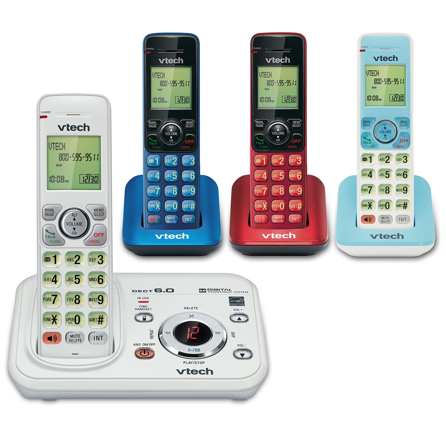 4 Handset Answering System with Caller ID/Call Waiting | CS6529-4B