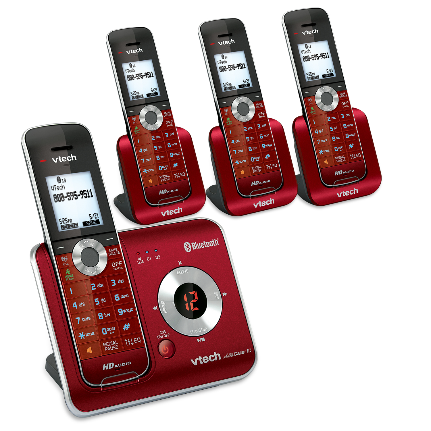 Cordless Phones With Answering Machine And 4 Handsets at Billy Mullins blog