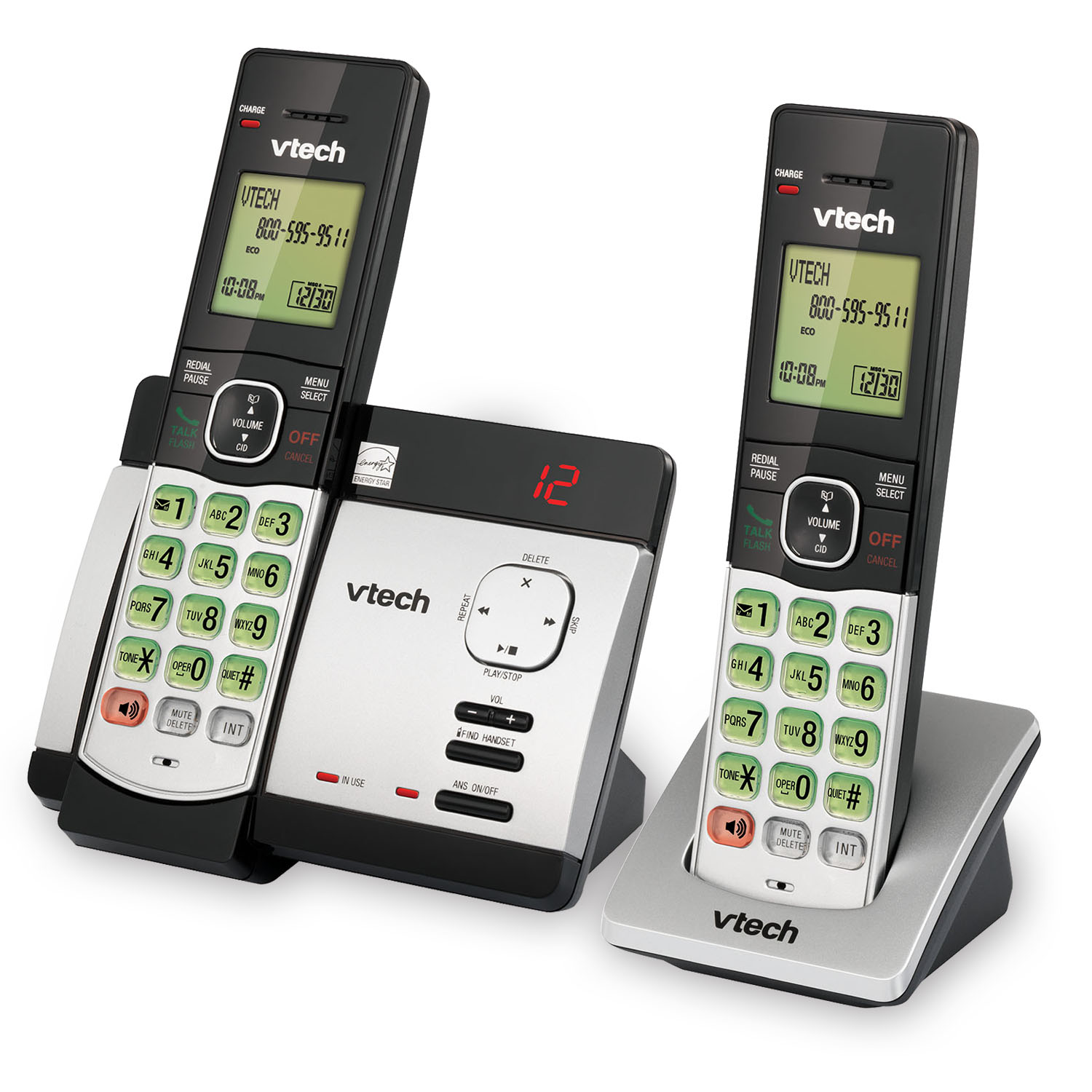 2 Handset Cordless Phone System with Caller ID/Call Waiting | CS5129-2 ...